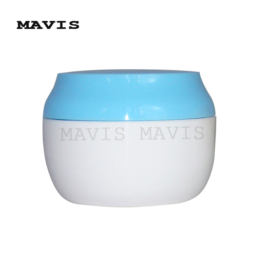 Round white plastic jar vaseline